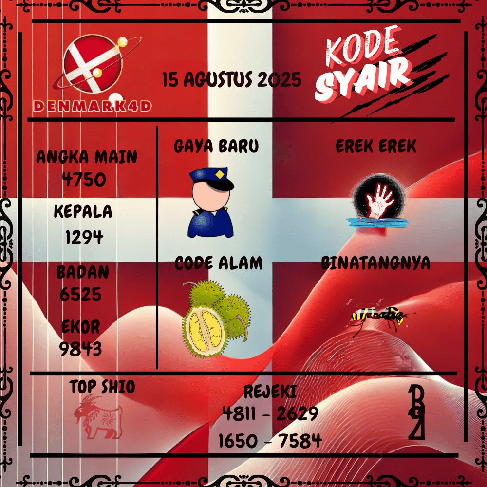 Kode Syair Denmark4D Pools - Agustus  Pools 
