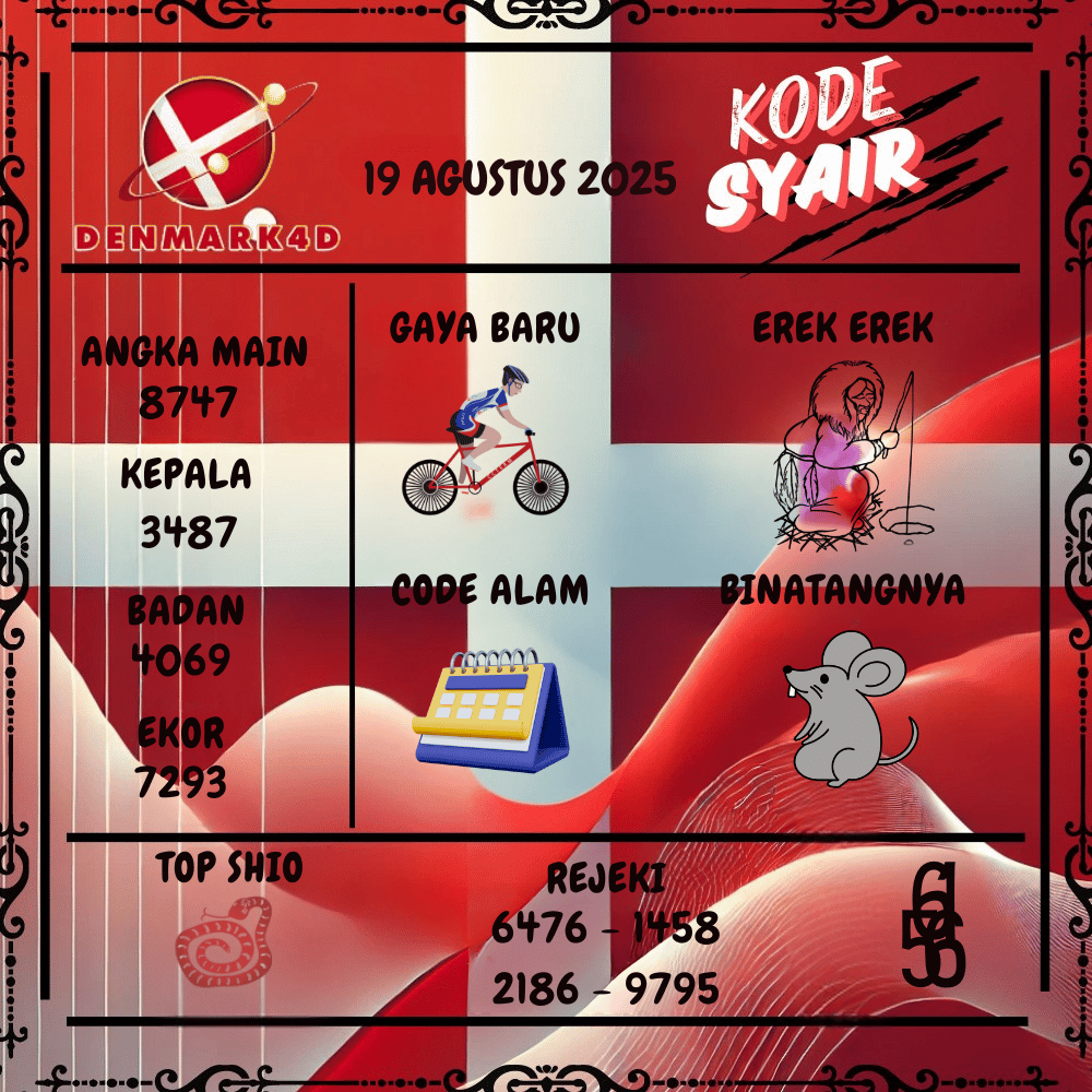 Kode Syair Denmark4D Pools - Agustus  Pools 
